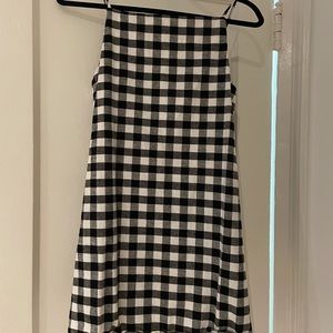 Checkered black and white box Zara dress